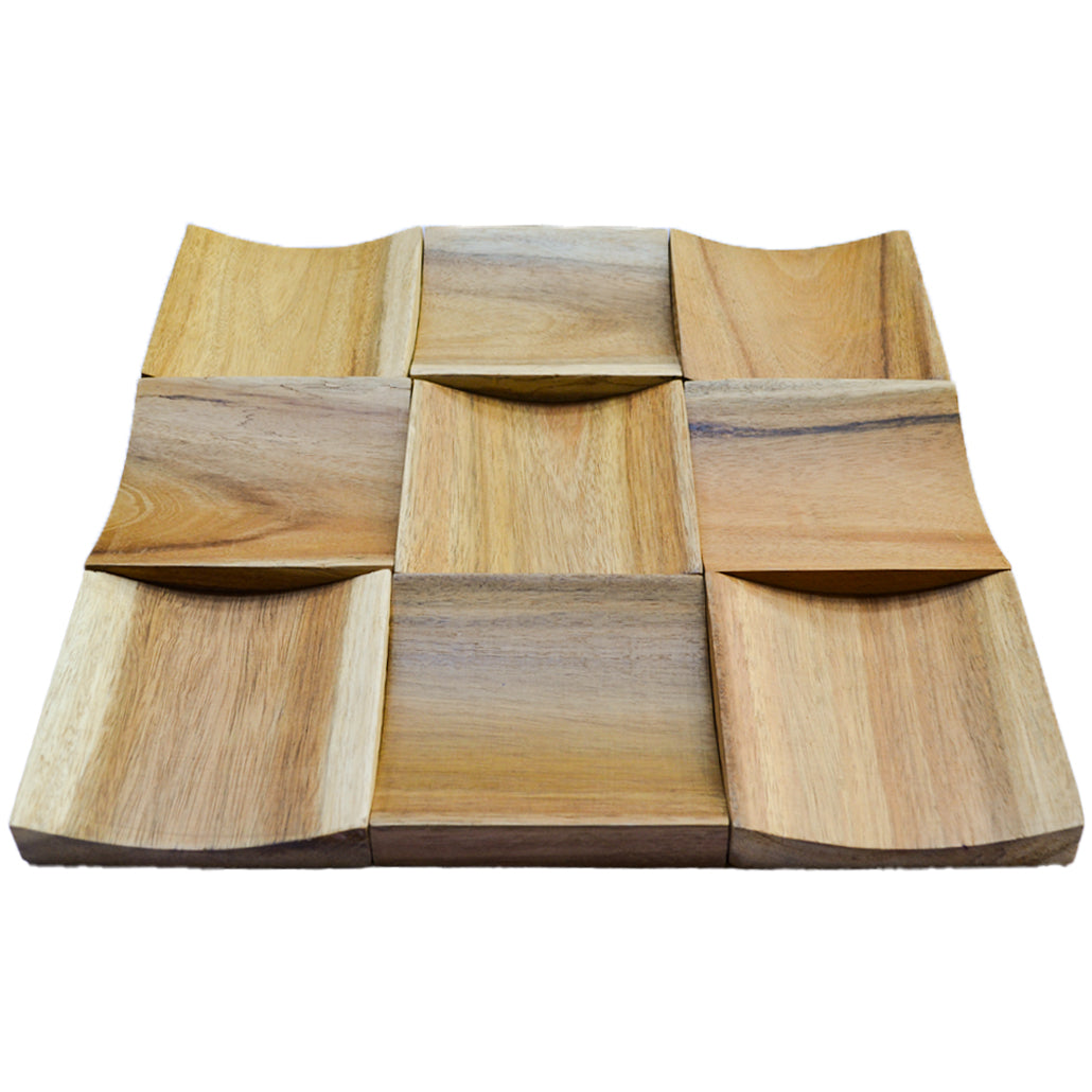 3D Houten Wandpaneel, Timeless Teak | 30×30 cm