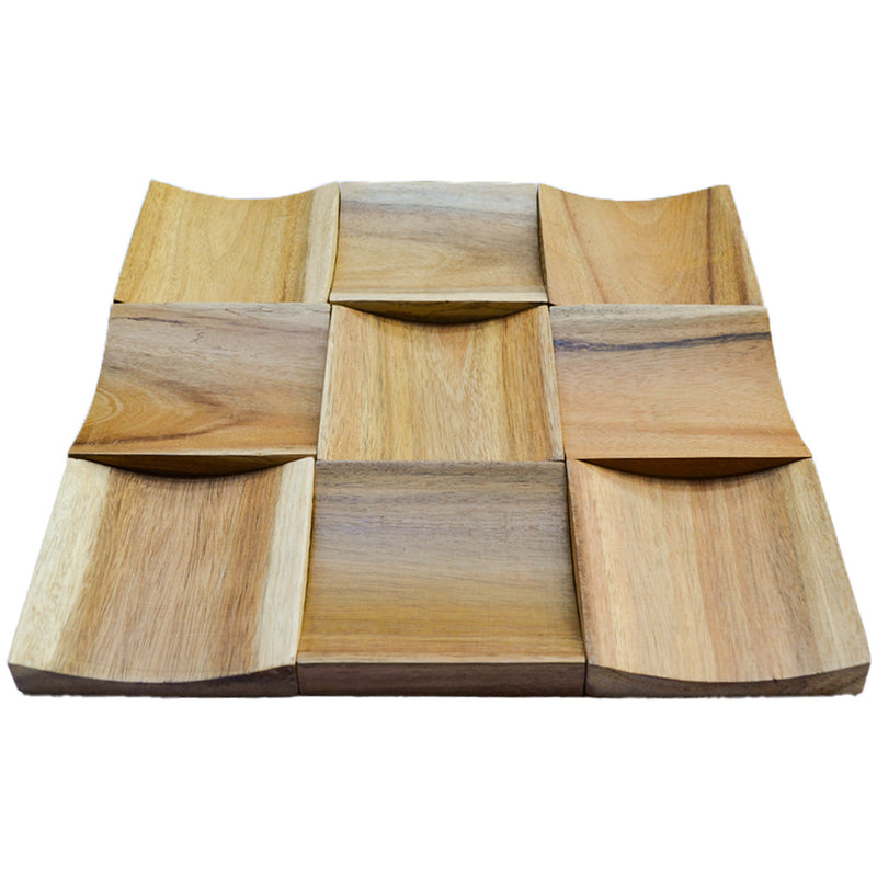 Houten Mozaïekpaneel | Timeless Teak | 30×30 cm | Hout | Tegel