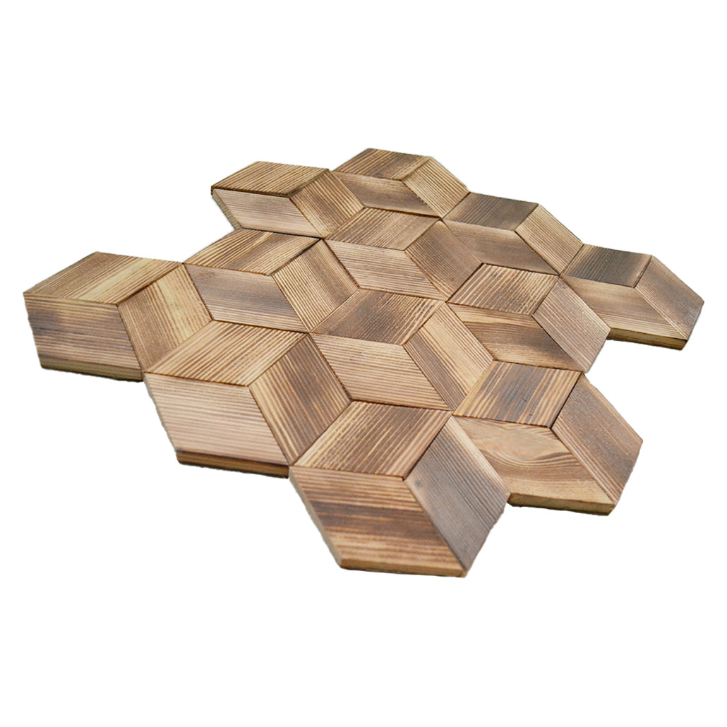 3D Houten Wandpaneel, Fresh Pine | 30×35 cm