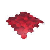 Zelfklevend Mozaïekpaneel | Hexagon Rood | 28,8×29,2 cm | Metaal