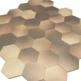 Zelfklevend Mozaïekpaneel | Hexagon Goud | 28,8×29,2 cm | Metaal