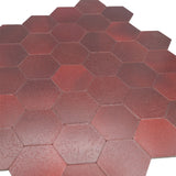 Zelfklevend Mozaïekpaneel | Hexagon Bordeaux | 28,8×29,2 cm | Metaal