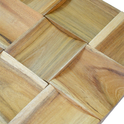 3D Houten Wandpaneel, Timeless Teak | 30×30 cm