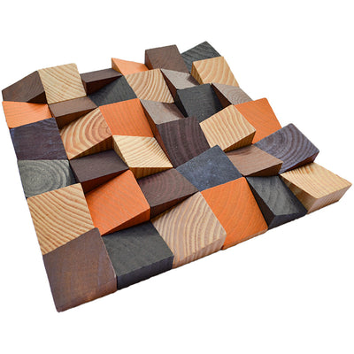 3D Houten Wandpaneel, Bold Pine | 30×30 cm