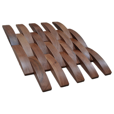 3D Houten Wandpaneel, Walnoot Deep Dusk | 30×30 cm