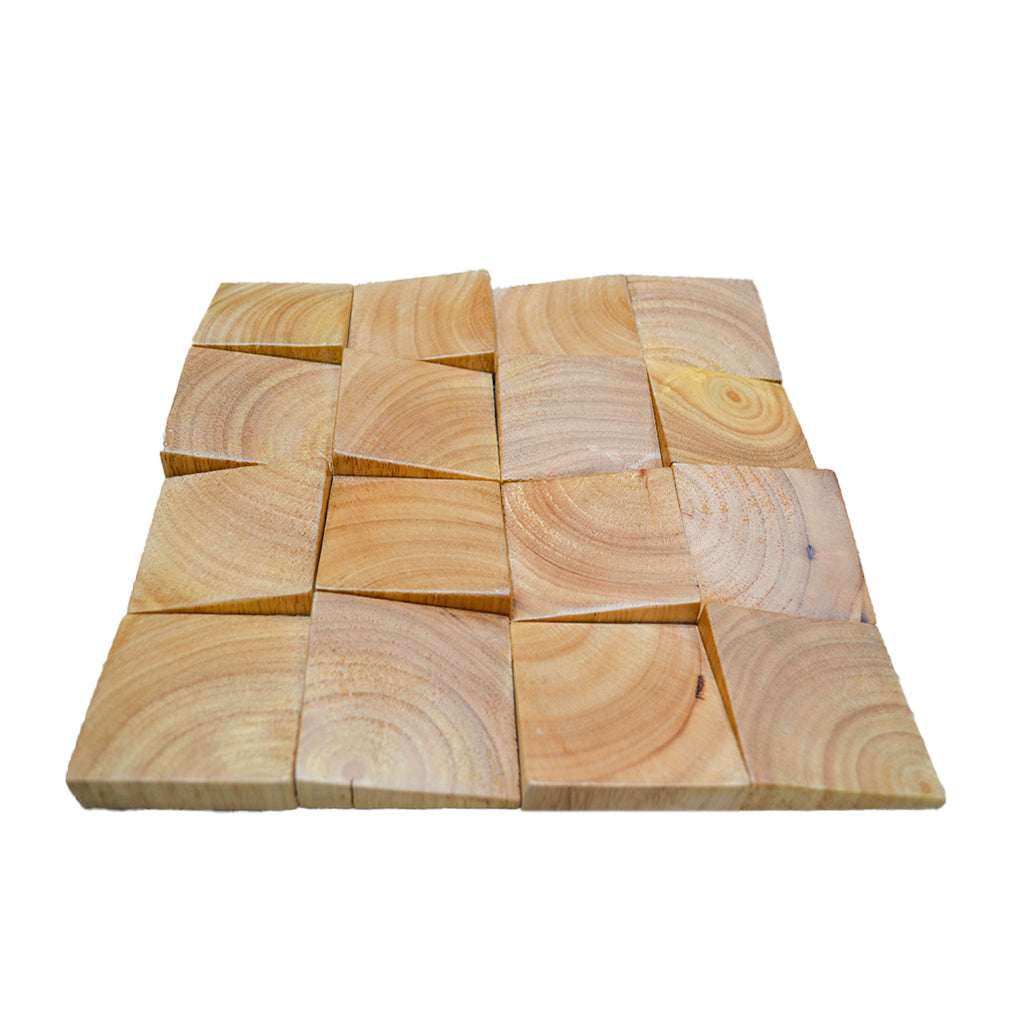 3D Houten Wandpaneel, Rubberwood | 30×30 cm