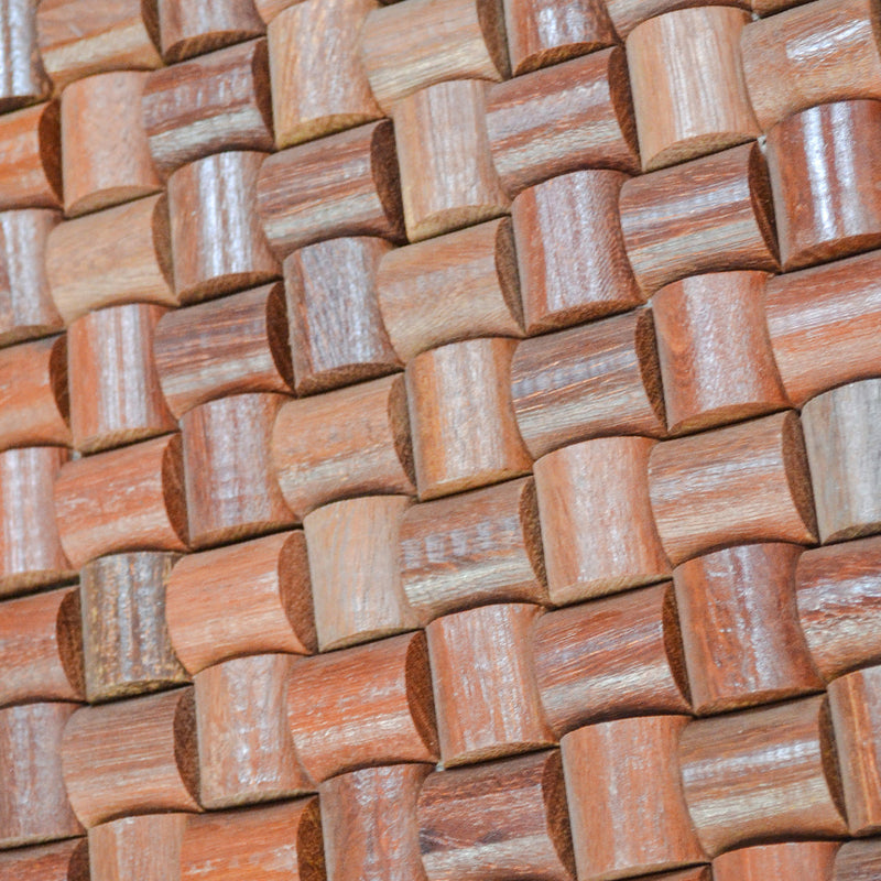 Houten Mozaïekpaneel | Arisauro | 30×30 cm | Hout | Tegel