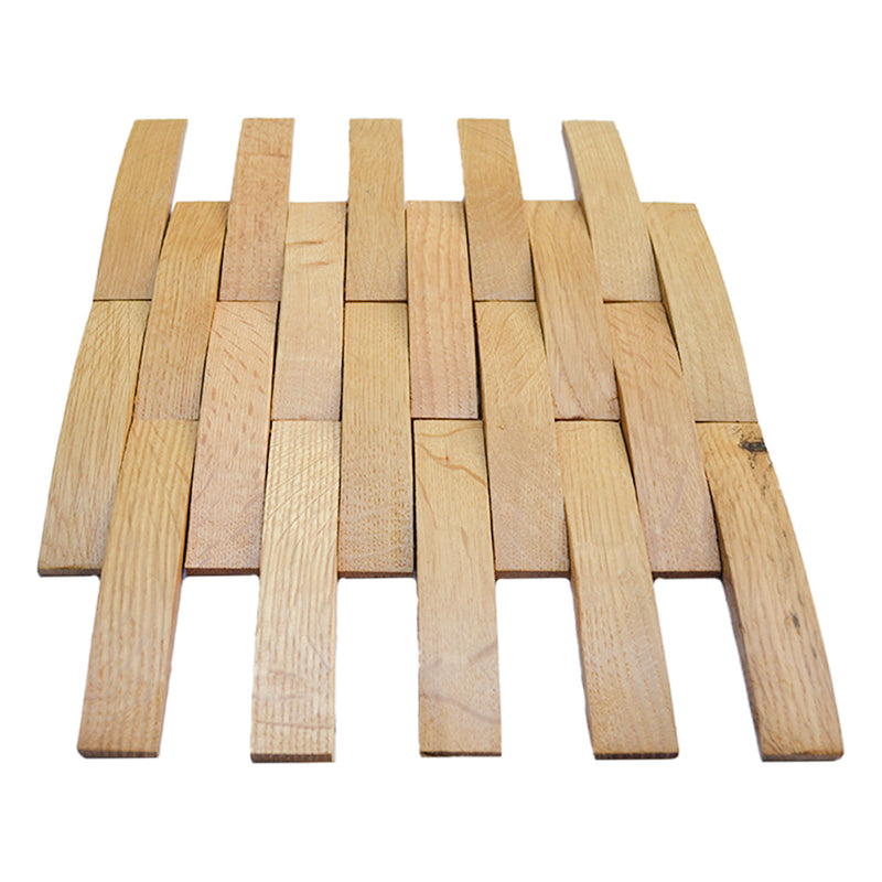 Houten Mozaïekpaneel | Eiken Licht | 30×30 cm | Hout | Tegel