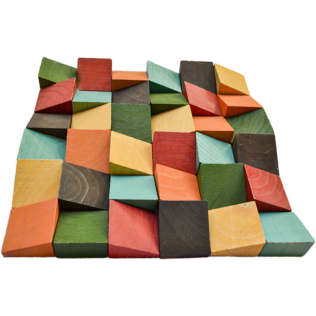 3D Houten Wandpaneel, Dark Pine | 30×30 cm