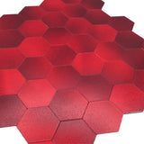 Zelfklevend Mozaïekpaneel | Hexagon Rood | 28,8×29,2 cm | Metaal