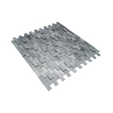 Steenstrip 3D Zilver - productfoto glans 3