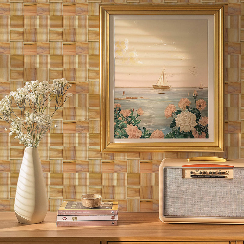 Houten Mozaïekpaneel | Timeless Teak | 30×30 cm | Hout | Tegel