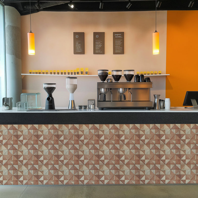 Houten Mozaïekpaneel | Merbau Hout | 30×30 cm | Hout | Tegel