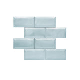 Zelfklevende Mozaïektegels Metaal Subway 3D Blauw 30,5×30,5 cm keukenachterwand