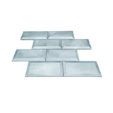 Zelfklevende Mozaïektegels Metaal | Subway 3D Blauw | 30,5×30,5 cm | Keuken, Bad & WC
