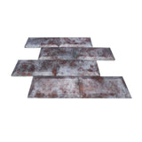 Zelfklevende Mozaïektegels Metaal | Subway 3D Grijs | 30,5×30,5 cm | Keuken, Bad & WC
