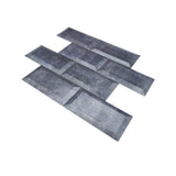 Zelfklevende Mozaïektegels Metaal | Subway 3D Grijs | 30,5×30,5 cm | Keuken, Bad & WC