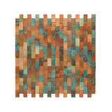 Zelfklevende Mozaïektegels Metaal Steenstrip 3D Patina Koper 30×29,8 cm keukenachterwand