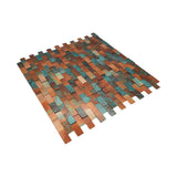 Zelfklevende Mozaïektegels Metaal | Steenstrip 3D Patina Koper | 30×29,8 cm | Keuken, Bad & WC