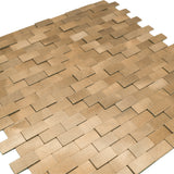 Zelfklevende Mozaïektegels Metaal | Steenstrip 3D Goud | 30×29,8 cm | Keuken, Bad & WC