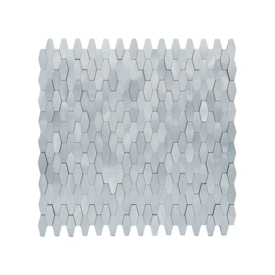 Zelfklevende Mozaïektegels Metaal Picket 3D Zilver 31×30 cm keukenachterwand
