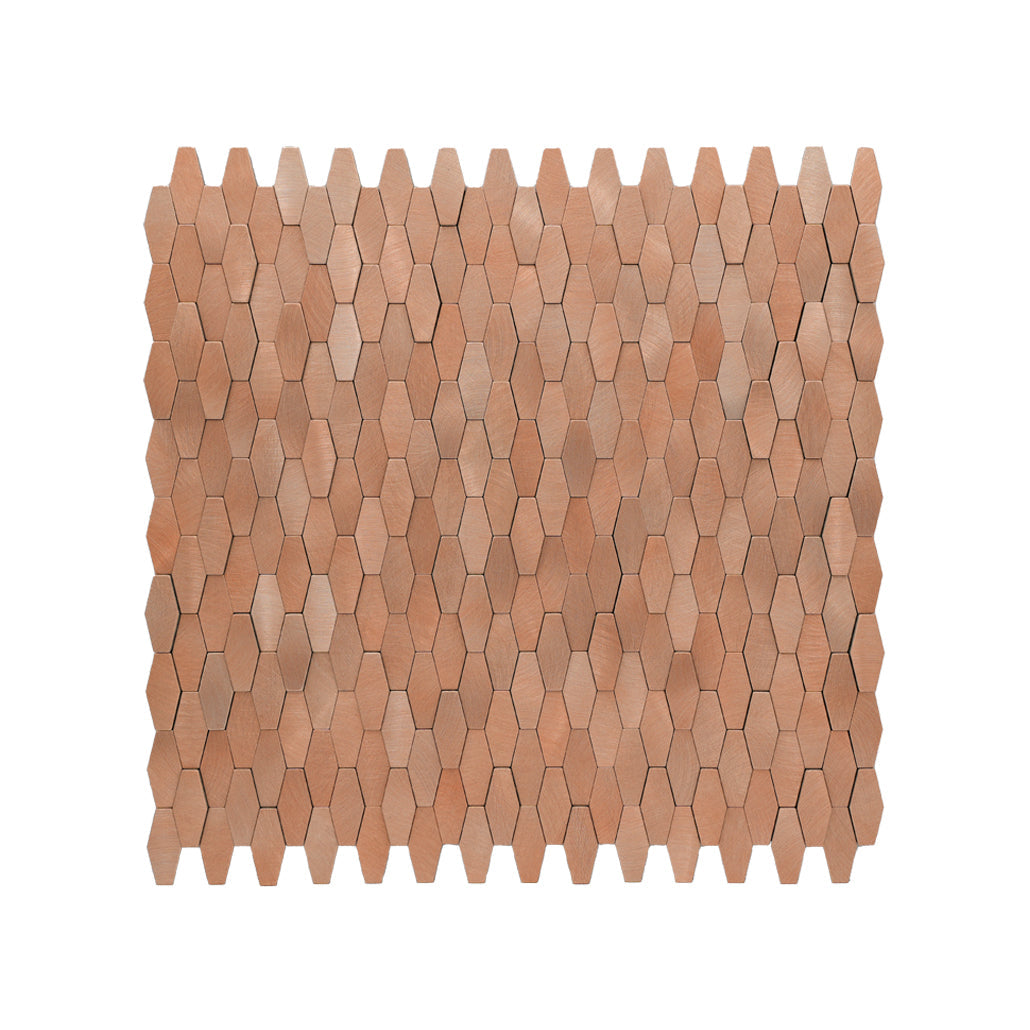 Zelfklevende Mozaïektegels Metaal Picket 3D Zalm 31×30 cm keukenachterwand