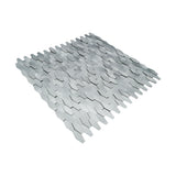 Zelfklevend Mozaïekpaneel | Picket 3D Zilver | 31×30 cm | Metaal