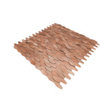 Zelfklevend Mozaïekpaneel | Picket 3D Zalm | 31×30 cm | Metaal