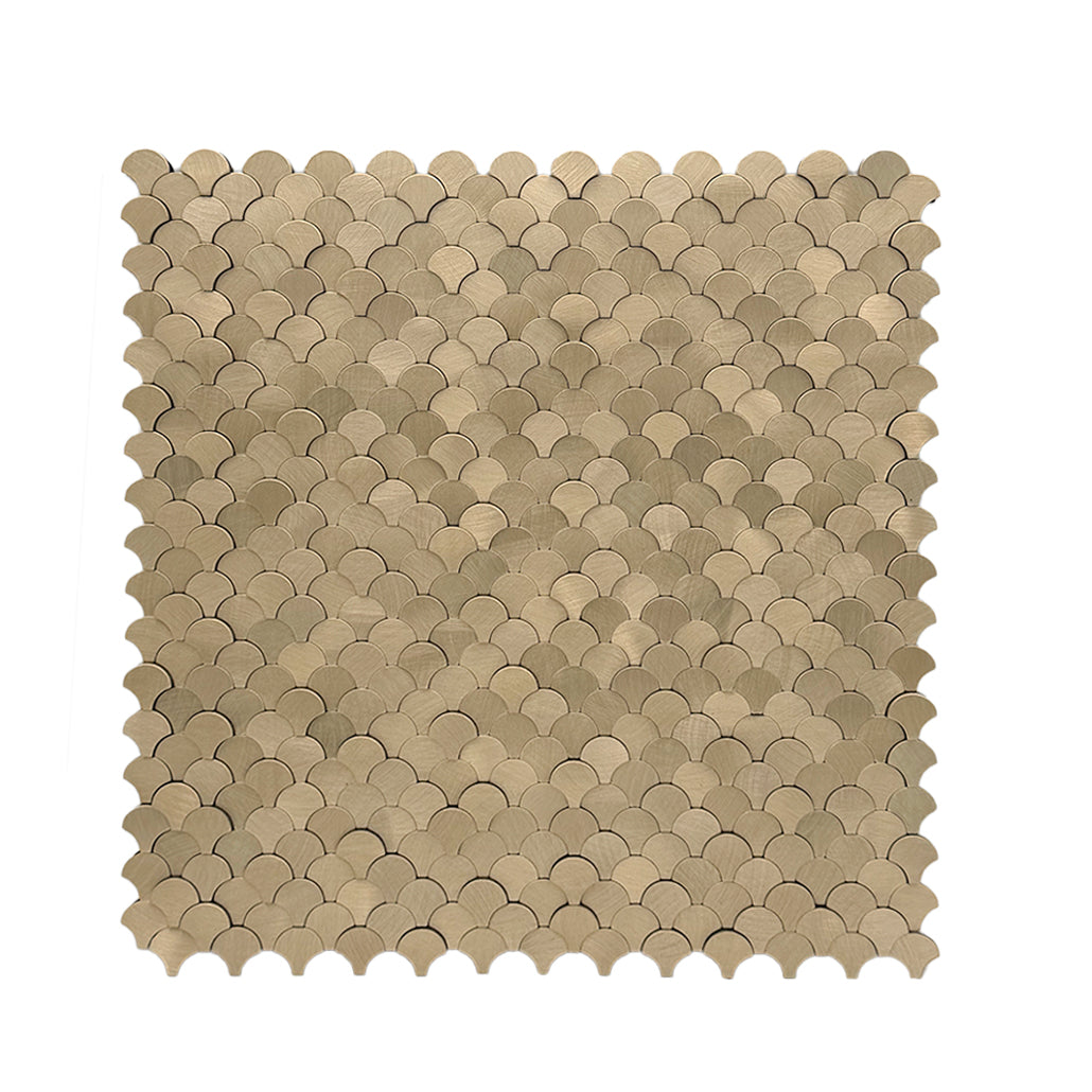 Zelfklevende Mozaïektegels Metaal Visschub Goud 28,8×29,8 cm keukenachterwand