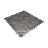 Zelfklevende Mozaïektegels Metaal | Visschub Antraciet | 28,8×29,8 cm | Keuken, Bad & WC