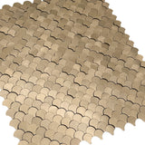 Zelfklevende Mozaïektegels Metaal | Visschub Goud | 28,8×29,8 cm | Keuken, Bad & WC