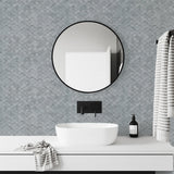 Zelfklevende Mozaïektegels Metaal | Visschub Zilver | 28,8×29,8 cm | Keuken, Bad & WC