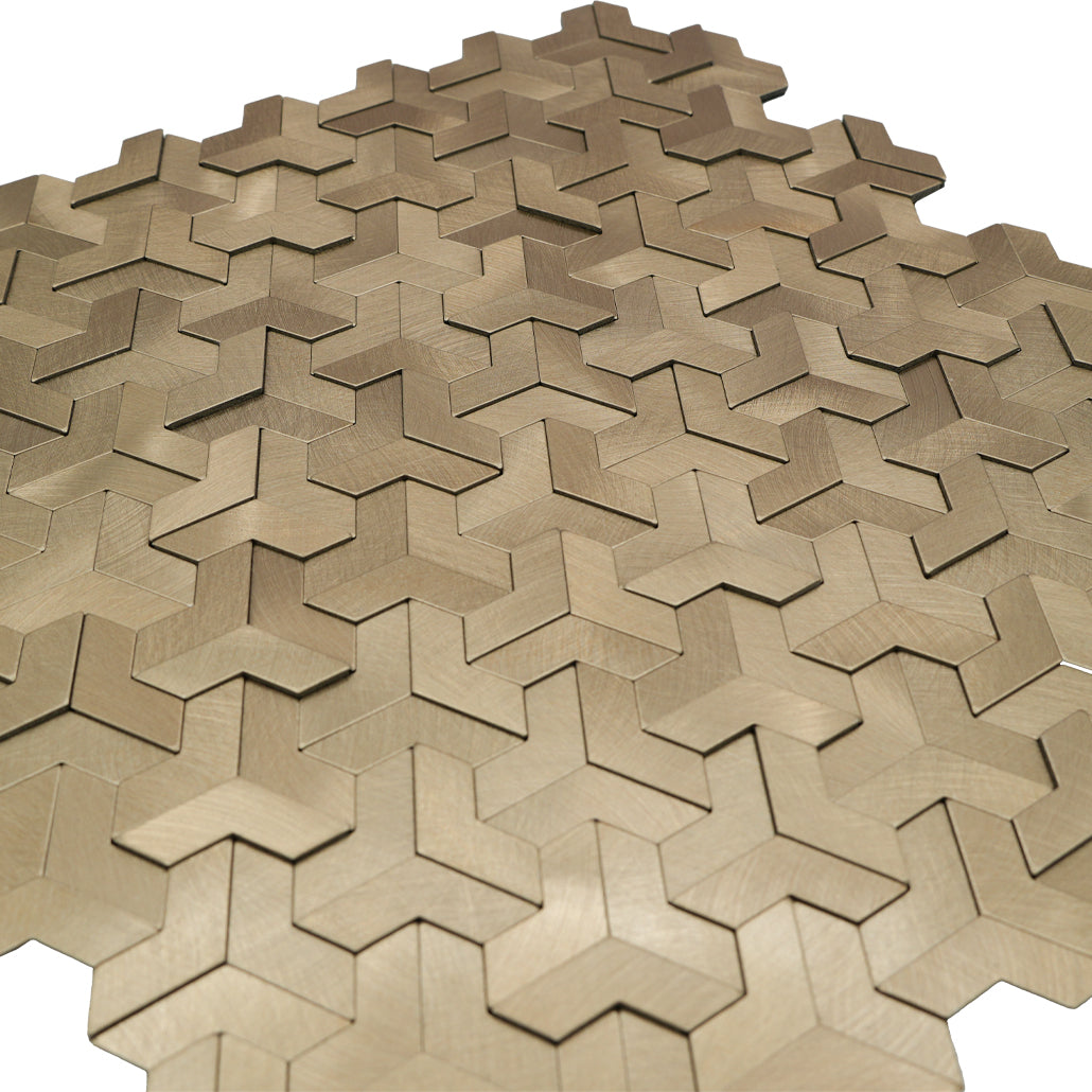 Zelfklevende mozaïektegel Trifold 3D Goud - productfoto 4