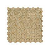 Zelfklevende Mozaïektegels Metaal Pentagon 3D Champagne 28,2×28,2 cm keukenachterwand