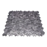 Zelfklevende Mozaïektegels Metaal | Pentagon 3D Grijs | 28,2×28,2 cm | Keuken, Bad & WC