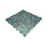 Zelfklevende Mozaïektegels Metaal | Pentagon 3D Patina Koper | 28,2×28,2 cm | Keuken, Bad & WC