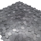 Zelfklevende Mozaïektegels Metaal | Pentagon 3D Antraciet | 28,2×28,2 cm | Keuken, Bad & WC