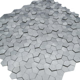 Zelfklevende Mozaïektegels Metaal | Pentagon 3D Zilver | 28,2×28,2 cm | Keuken, Bad & WC