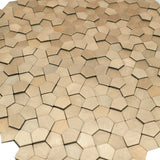 Zelfklevende Mozaïektegels Metaal | Pentagon 3D Champagne | 28,2×28,2 cm | Keuken, Bad & WC