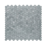 Zelfklevend Mozaïekpaneel | Mini Hexagon 3D Grijs | 29,8×30,7 cm | Metaal