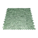Zelfklevend Mozaïekpaneel | Mini Hexagon 3D Pastelgroen | 29,8×30,7 cm | Metaal
