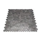 Zelfklevend Mozaïekpaneel | Mini Hexagon 3D Antraciet | 29,8×30,7 cm | Metaal