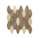 Zelfklevend Mozaïekpaneel | Picket Bruin | 30×30 cm | Metaal