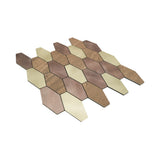 Zelfklevend Mozaïekpaneel | Picket Bruin | 30×30 cm | Metaal