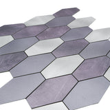 Zelfklevend Mozaïekpaneel | Picket Mauve | 30×30 cm | Metaal