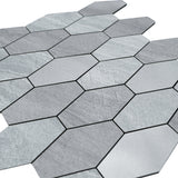 Zelfklevend Mozaïekpaneel | Picket Zilver | 30×30 cm | Metaal