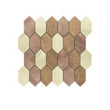 Zelfklevend Mozaïekpaneel | Picket Champagne | 30×30 cm | Metaal