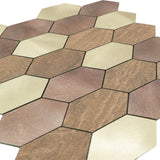 Zelfklevend Mozaïekpaneel | Picket Champagne | 30×30 cm | Metaal