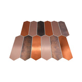Zelfklevend Mozaïekpaneel | Picket Bruin | 28,2×27,3 cm | Metaal