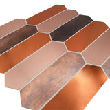 Zelfklevend Mozaïekpaneel | Picket Bruin | 28,2×27,3 cm | Metaal